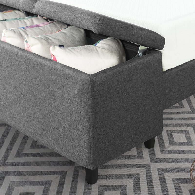 Ebern Designs Schreffler Upholstered Low Profile Storage Platform Bed Reviews Wayfair Canada